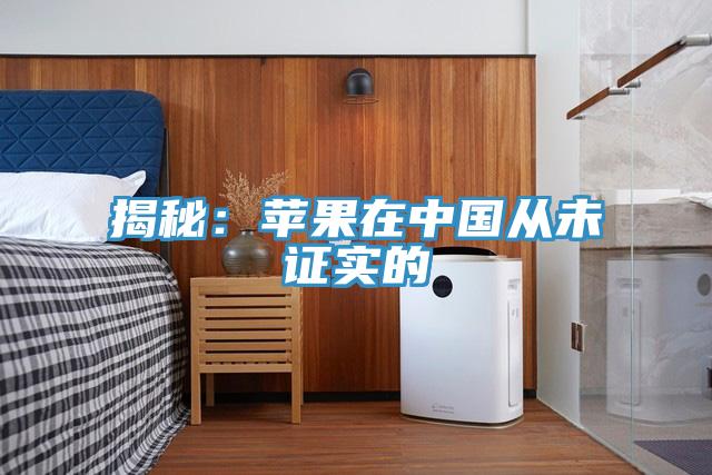 揭秘:蘋(píng)果在中國(guó)從未證實(shí)的