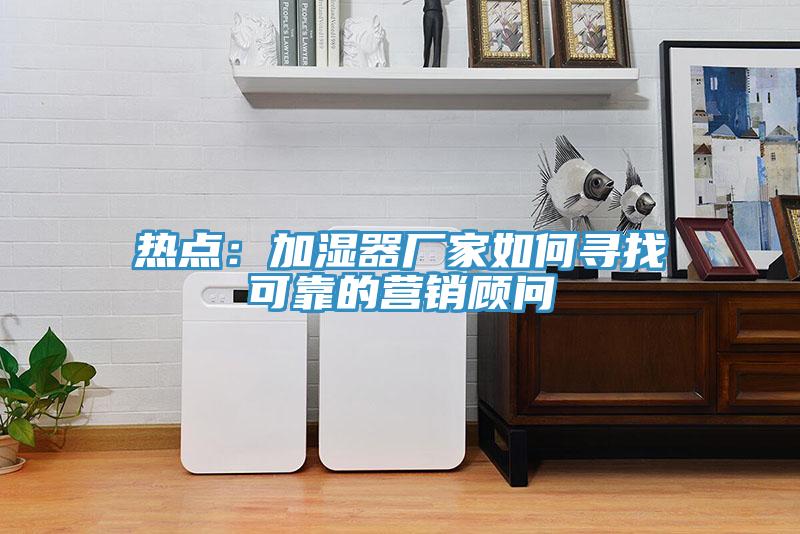 熱點(diǎn)：加濕器廠家如何尋找可靠的營(yíng)銷(xiāo)顧問(wèn)