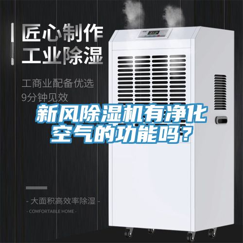 新風除濕機有凈化空氣的功能嗎？